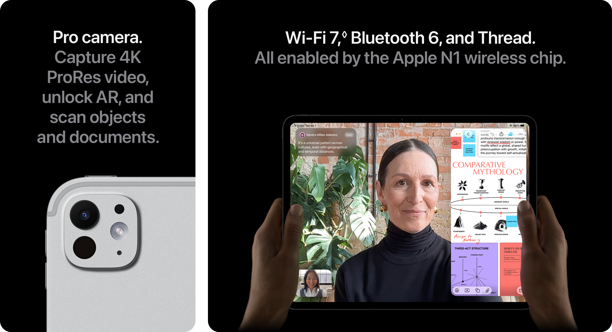 Pro Camera. Wi-Fi 7◊ , Bluetooth 6, and Thread.