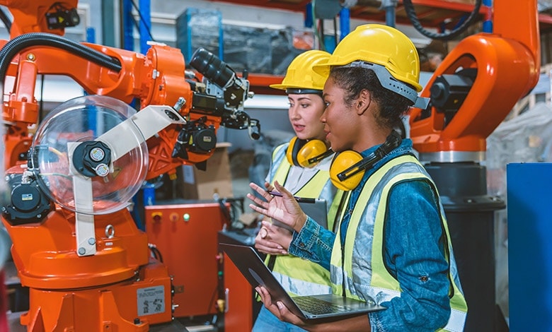 glowing, blurry orange text flowing out of a tesseract toward the user