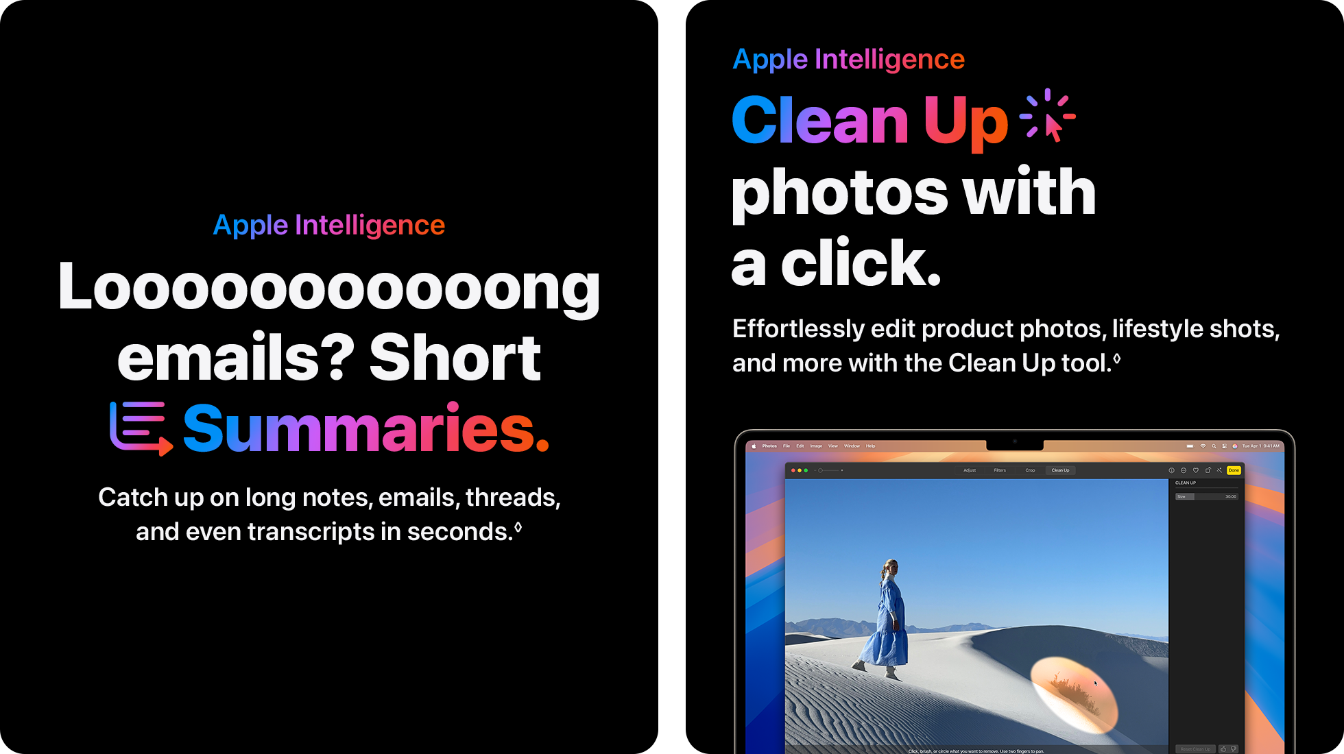 Apple Intelligence Find just the right tone with Writing Tools.