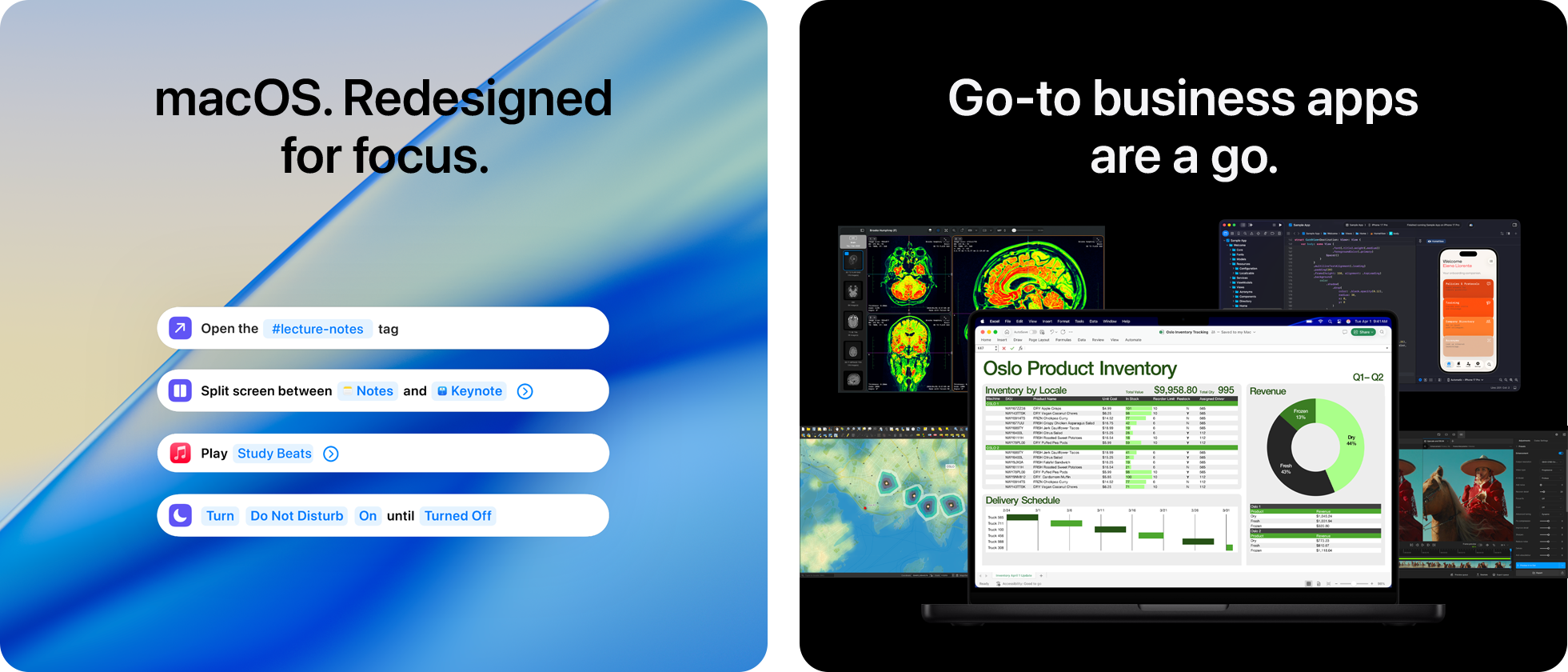 MacOS. Reimagined with Liquid Glass. Apps for any ambition.