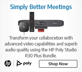 Shop Now for HP Poly Studio R30 Plus Bundle USB Video Bar & BT Remote w HP USB-C Dock G5