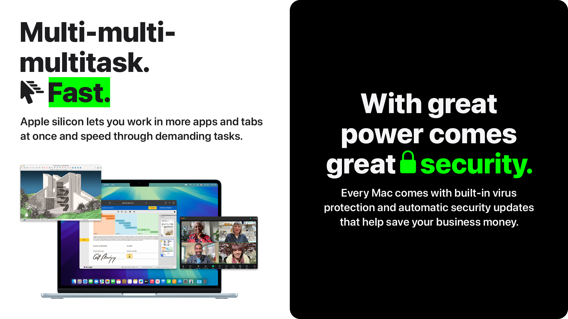 Multi-multi-multitask. Fast. With great power comes great security.